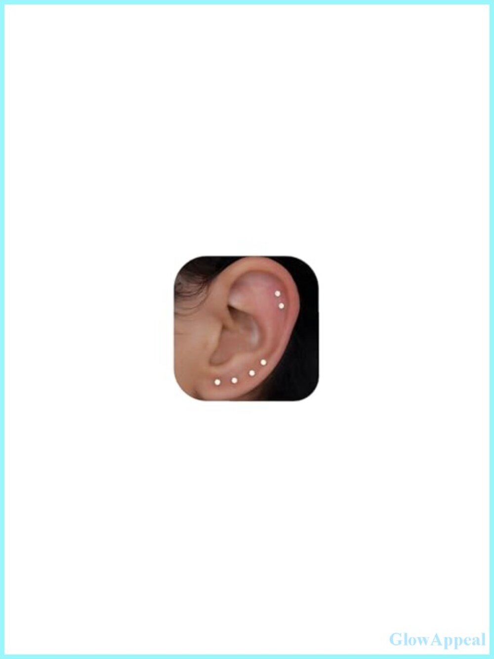 Hypoallergenic Cubic Zirconia Stud Earrings for Women Multi-Piercing 10 Pairs